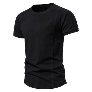 2025 Slim Fit col en v coton hommes T-Shirt tissu de haute qualité impression de Logo personnalisé Service OEM disponible en couleurs personnalisées - Product Image 6