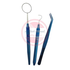Juego de examen dental de acero inoxidable Juego de Instrumentos dentales - Product Image 6