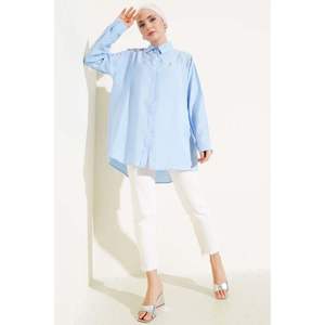 Camisa Hombro Stone Rayas Azul Hielo - Product Image 1