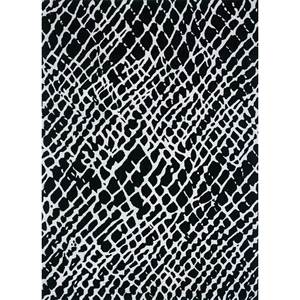 พรมขนสัตว์ทอมือลายเรขาคณิตสีเทาและสีดำ รุ่น TR-13007 รูปทรงสี่เหลี่ยมผืนผ้า ขนาดใหญ่ สำหรับใช้ในบ้านและทางเดิน - Product Image 1