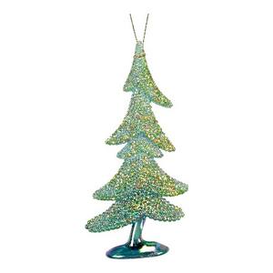 Adorno Navideño para el Hogar, Bañado en Oro, Pintura Transparente, Verde Escarchado, Acrílico con Puntos, para Árbol de Navidad - Product Image 5