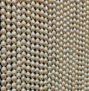 Hebras de perlas de arroz de agua dulce Cuentas blancas naturales sin tratar con efecto de cambio de color para la fabricación de joyas Piedras preciosas sueltas - Product Image 4