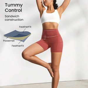 Short de yoga respirant personnalisable OEM pour femmes avec motif solide technique de strass pour les événements de fitness et les vêtements de marque - Product Image 3