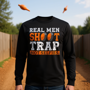 T-shirt à manches longues pour tir sur cibles – Les vrais hommes tirent sur des cibles, pas des selfies - Product Image 3