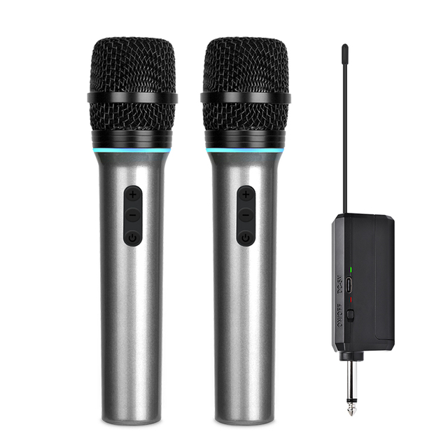 Home Karaoke High Quality RGB Colored Wireless Dynamic Microphone Smart XLR Fast Charging Noise Cancelling Stage Performance