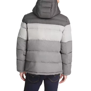 Men's <b>Plus</b> <b>Size</b> Formal Puffer <b>Jacket</b> Bubble Soft Canvas <b>Waterproof</b> Winter Hooded Zipper Closure Windproof <b>Jackets</b> - Product Image 2