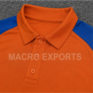 Camisa de Manga Corta para Hombre, Tejido Jersey Sólido, Cuello en Color Contrastante, Abotonada, Anti-Pilling, Ropa Deportiva Informal, Uniformes Personalizados para Equipos - Product Image 4