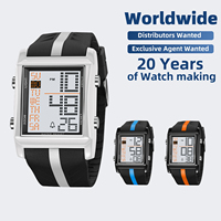 Reloj Digital Retro con Cronómetro, Alarma, Pantalla Luminosa, Resistente al Agua 30m, Reloj de Pulsera para Hombre Barato