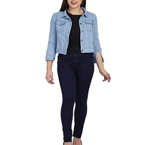 <b>Light</b> Weight <b>Women</b> Jeans <b>Jacket</b> Comfortable <b>Women</b> Jeans <b>Jacket</b> Street Wear <b>Women</b> Denim <b>Jacket</b> Breathable With Best OEM - Product Image 6