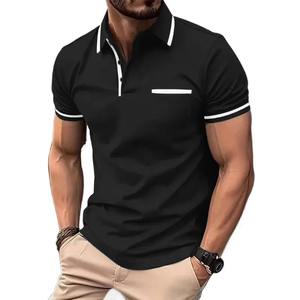 NewCasual elegante 100% algodón Polos personalizar diseño Logo Polo camiseta alta calidad transpirable hombres Polos - Product Image 6