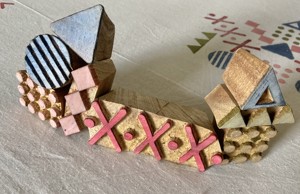 Ensemble de tampons sculptés à la main de formes variées |   Blocs de bois artisanaux pour l'impression textile moderne et la poterie - Product Image 3