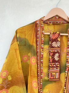 Festival Seda Kimono Robe Vintage Indio Unisex Bata - Product Image 5