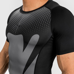 เสื้อรัดกล้ามเนื้อ MMA รุ่นใหม่ ปี 2026 สำหรับผู้ชาย วิ่ง มวยไทย กีฬา ยิม BJJ ผ้าสแปนเด็กซ์/โพลีเอสเตอร์ แห้งเร็ว ระบายอากาศได้ดี - Product Image 4