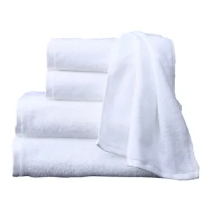 White 100% Cotton 5 Star Luxury Hotel Bath Towel Sets /Hand Towels/Face Towel low Price