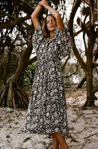 Robe maxi bohème vintage écologique d'été, tissu tricoté à la main, taille naturelle, anti-rides, respirant, coton - Product Image 6