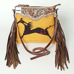 New Innovative Style Western Aztec Tooled Leather Bag Vintage Brown Tooling Crossbody Bag Unique Aztec <b>Quilted</b> Leather <b>Handbags</b> - Product Image 1