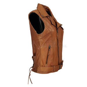 Customer Demand <b>Women</b> Leather <b>Vest</b> Best Edition New Quality Low Rate <b>Women</b> Leather <b>Vest</b> New Design Made In Pakistan - Product Image 6