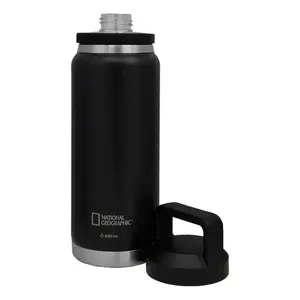 Termo Nat Geo Outdoor World de 800 ml, de Acero Inoxidable, con Asa, Color Negro - Product Image 1