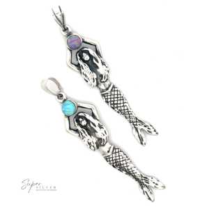 Pendentif sirène et opale - Product Image 3