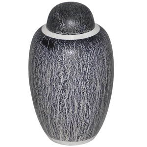 Urnes funéraires en laiton de haute qualité avec des fournitures funéraires en métal fini de couleur noire pour les cendres humaines - Product Image 3