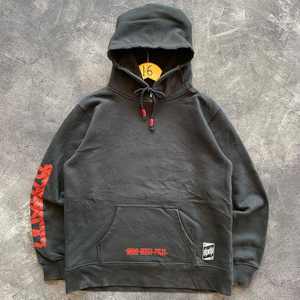 Nouveau Style épais poids lourd FOOTES imprimé sweat à capuche pull doux garder au chaud hommes surdimensionnés unisexe noir imprimé manches panneau à capuche - Product Image 1