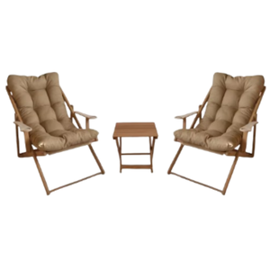 Selling Garden <b>Chairs</b> Made Of <b>Teak</b> Wood With Soft Foam Seats And Backrests And Fine Fabric - Product Image 6