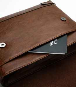 Porte-documents d'affaires vintage de style britannique pour hommes grande capacité Premium 15, 6 pouces sac pour ordinateur portable épaule bandoulière Simple - Product Image 6