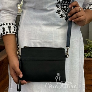 Venta al por mayor de cuero genuino de las mujeres del bolso de hombro de alta calidad de cuero de vaca bolso de mano de lujo de diseñador Crossbody Sling Bag - Product Image 1