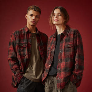 Chemise en molleton ample surdimensionnée pour homme, col rabattu, devant uni, bouton en corne, style streetwear - Product Image 5