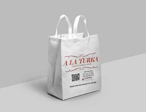 Sacs en tissu non tissé réutilisables, emballage de haute qualité, durable, imprimé sur mesure, écologique, sac de shopping à emporter - Product Image 3