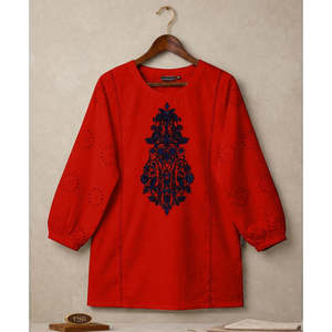 เสื้อท็อป CH KARI โบฮีเมียนชิค ปักลายฉลุ ฟรีไซส์ ผ้าลินินชีฟองตาข่าย ทรงหลวมยาว สไตล์ชิคสำหรับฤดูใบไม้ร่วง เสื้อผู้หญิงทรงหลวม - Product Image 1