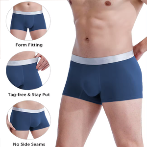 Calzoncillos bóxer para hombre de último diseño 2024, ropa interior cómoda de Color sólido, bañadores de algodón y LICRA, Tanga - Product Image 6