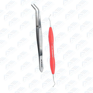 ชุดตรวจฟันพร้อมแหนบกระจกชุดตรวจทางทันตกรรม5ชิ้นทำจากสเตนเลสชุดตรวจฟัน - Product Image 3