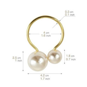 Admirable Design Perle Ronds De Serviette Or Porte-Anneaux De Serviette Pour La Table À Manger Formelle Ou Décontractée Décor Serviette Manchette Pour Offre Spéciale - Product Image 4