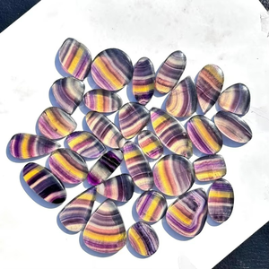 Venta al por mayor de alta calidad 100% Natural hecho a mano fluorita piedra preciosa cabujón Grado Superior pulido piedras preciosas sueltas mejor calidad - Product Image 4