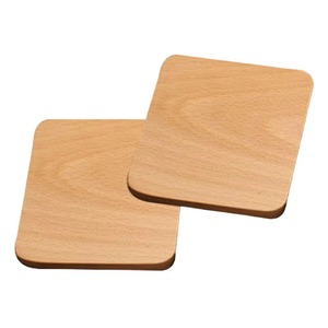 Juego de posavasos de madera de vajilla rústica y Vintage para bebidas frías y calientes Alfombrillas de protección de mesa de madera natural ecológicas - Product Image 1