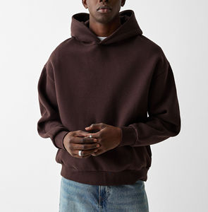 เสื้อฮู้ดดี้และเสื้อสเวตเชิ้ตผู้ชายแบบโอเวอร์ไซส์ พิมพ์โลโก้ตามสั่ง สวมใส่สบาย ออกแบบเองได้ สไตล์ลำลอง เสื้อฮู้ดดี้โอเวอร์ไซส์สำหรับผู้ชาย - Product Image 5