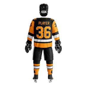 Uniforme de hockey sobre hielo para hombre con diseño de logotipo personalizado OEM/ODM, ropa deportiva de poliéster 100%, conjuntos de hockey superventas con nombre de equipo personalizado - Product Image 1