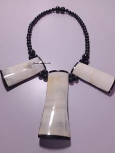 เครื่องประดับแฟชั่นสร้อยคอจี้เขาควายน้ำทำด้วยมือโดยงานฝีมือจิวเวอรี่พร้อมไข่มุกสำหรับงานเลี้ยง - Product Image 6