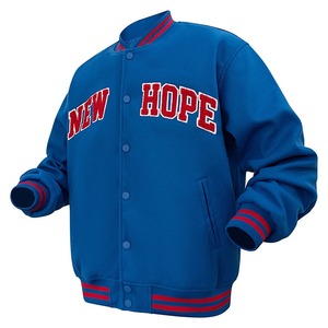 <b>Varsity</b> <b>Bomber</b> <b>jacket</b> for <b>men</b> Letterman College Stripe Ribbed Collar Letter Print Streetwear Unisex Wholesale OEM B2B Low MOQ - Product Image 2