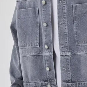 Nouvelle veste en jean décontractée à col montant, vêtements de travail décontractés, vêtements supérieurs pour hommes, veste printemps et automne - Product Image 6