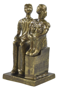 Modern Design Handmade Aluminium Sculpture Ornament Mother Son Decorative Figurine Movable Vertical Table Home Hotel Anniversary - Product Image 6