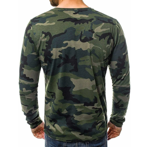 เสื้อยืดลายพรางแขนยาวผู้ชาย ผ้าฝ้าย 100% ระบายอากาศได้ดี ลายพิมพ์แบบซับลิเมชั่น ขายดี - Product Image 1