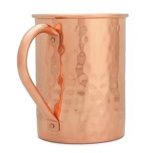 Taza de cobre Moscow Mule con acabado antiguo con asa, taza de cerveza de cobre de diseño único de 16oz disponible a precios mayoristas - Product Image 3