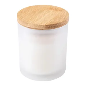 Bougie parfumée personnalisée Weizu en verre et bambou pour merchandising - Product Image 1