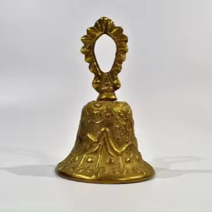 Venta al por mayor nuevo diseño de latón campana de mano logotipo personalizado grabado a mano Oficina Metal Peon Bell estilo náutico Precio de Venta caliente - Product Image 1