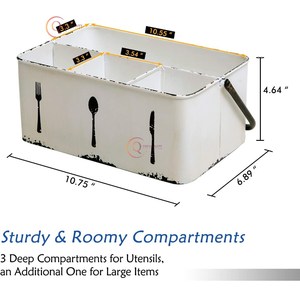 Elegant Designer Galvanized Cuttlery Holder Tabletop Decorative Metal <b>Caddy</b> Utensil Holder Premium Quality For Restaurant Hotel - Product Image 6