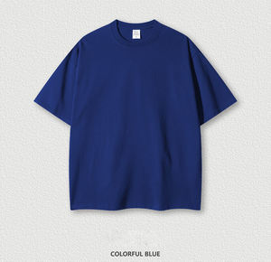 Streetwear Drop Shoulder Crewneck 100 Cotton <b>Heavyweight</b> Tshirt Boxy Fit Blank Athletic <b>T</b> <b>Shirt</b> <b>T</b>-<b>shirt</b> for <b>men</b> DDP Shipping - Product Image 5