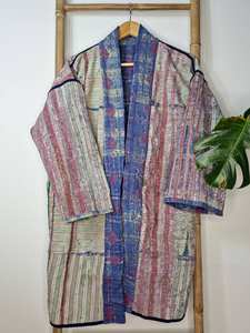 Robes d'été de créateur spécial à la recherche de longueur au genou pour femmes et dames Maxi imprimé tropical Kantha Kimono Floral Beach Party - Product Image 5