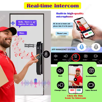 Serrure de porte intelligente avec caméra, reconnaissance faciale Wifi via l'application Tuya, empreinte digitale biométrique, RFID, interphone en temps réel